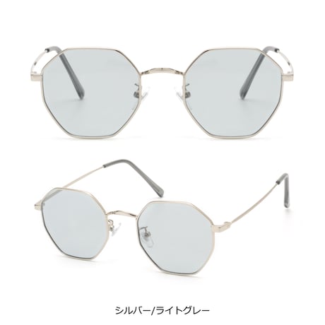 【7colors】オクタゴメタルフレームサングラス/UV99%cut/Ladies'・Men's<No.3551>PU leather case
