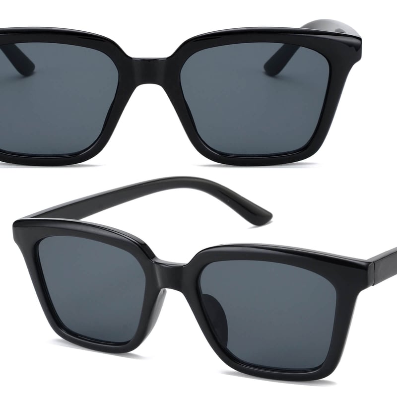 4colors】ワイドスクエアフレームサングラス/UV99%cut/Ladies 4colors】ワイドスクエアフレームサングラス/UV99%cut/Ladies