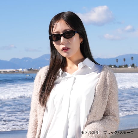 【3colors】オーバルスリムサングラス/UV99%cut/Ladies'・Men’s<No.2977>PU leather case