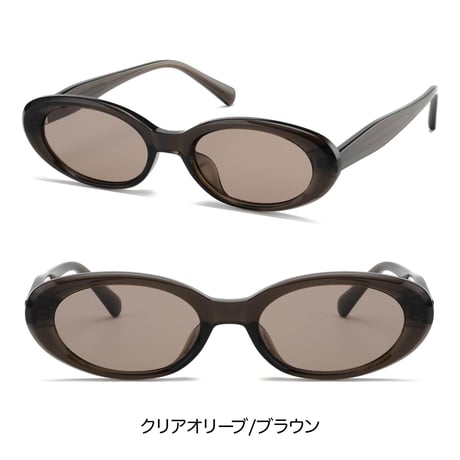 【3colors】<High Grade Series>アセテートフレーム オーバルサングラス <No.8502>PU leather case