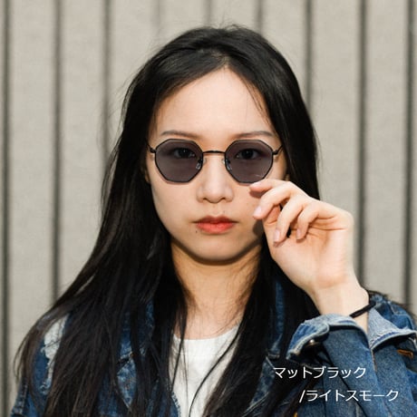 【7colors】オクタゴメタルフレームサングラス/UV99%cut/Ladies'・Men's<No.3551>PU leather case
