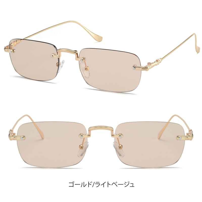 希少★ヴェルサーチ サングラス MOD.N45 リムレス メタルフレーム メガネ VERSACE サングラス MOD.N45 度なし リムレス メタルフレーム