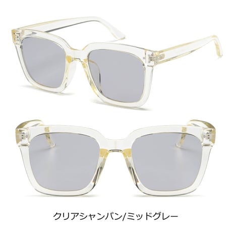 【7colors】ワイドスクエアサングラス/UV99%cut/Ladies'・Men's  <No.2964>PU leather case
