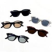 【7colors】ウェリントンフラットサングラス/UV99%cut/Ladies'・Men's  <No.2965>PU leather case