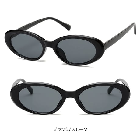 【3colors】オーバルスリムサングラス/UV99%cut/Ladies'・Men’s<No.2977>PU leather case