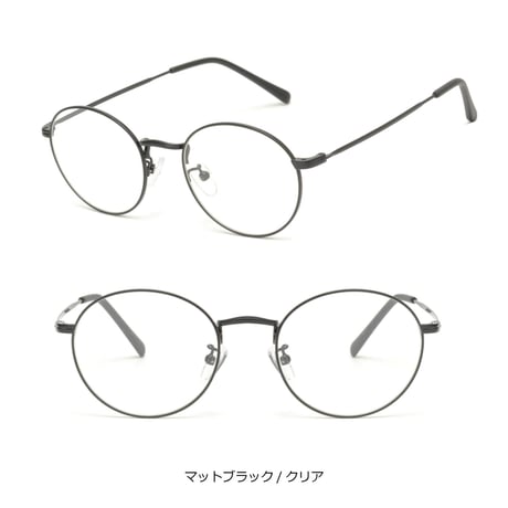 【4colors】オーバルメタル グラス/UV99%cut/Ladies'・Men's <No.3547>PU leather case