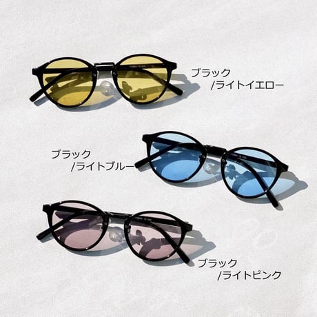 新色追加【8colors】ボストンカラーレンズサングラス/UV99%cut/Ladies'・Men's<No.2854>PU leather case