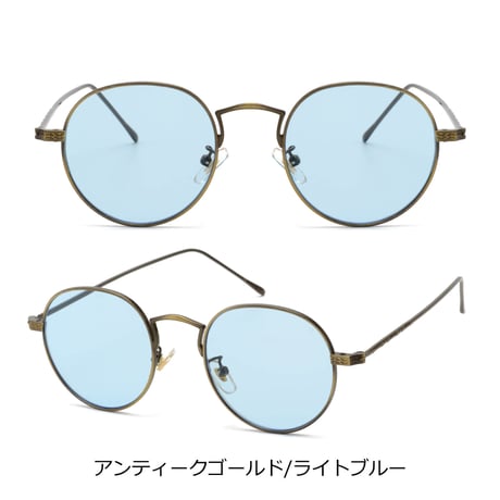 【6colors】ヴィンテージボストンメタルサングラス/UV99%cut/Ladies'・Men's <No.3539>PU leather case