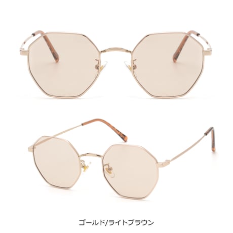 【7colors】オクタゴメタルフレームサングラス/UV99%cut/Ladies'・Men's<No.3551>PU leather case