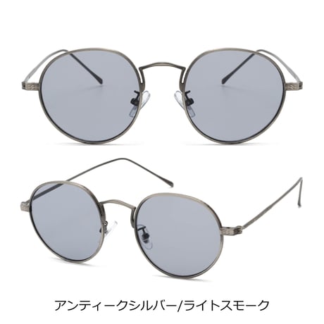 【6colors】ヴィンテージボストンメタルサングラス/UV99%cut/Ladies'・Men's <No.3539>PU leather case