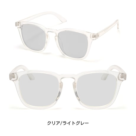 【4colors】スクエアクリアフレームサングラス/UV99%cut/Ladies'・Men's<No.2958>PU leather case