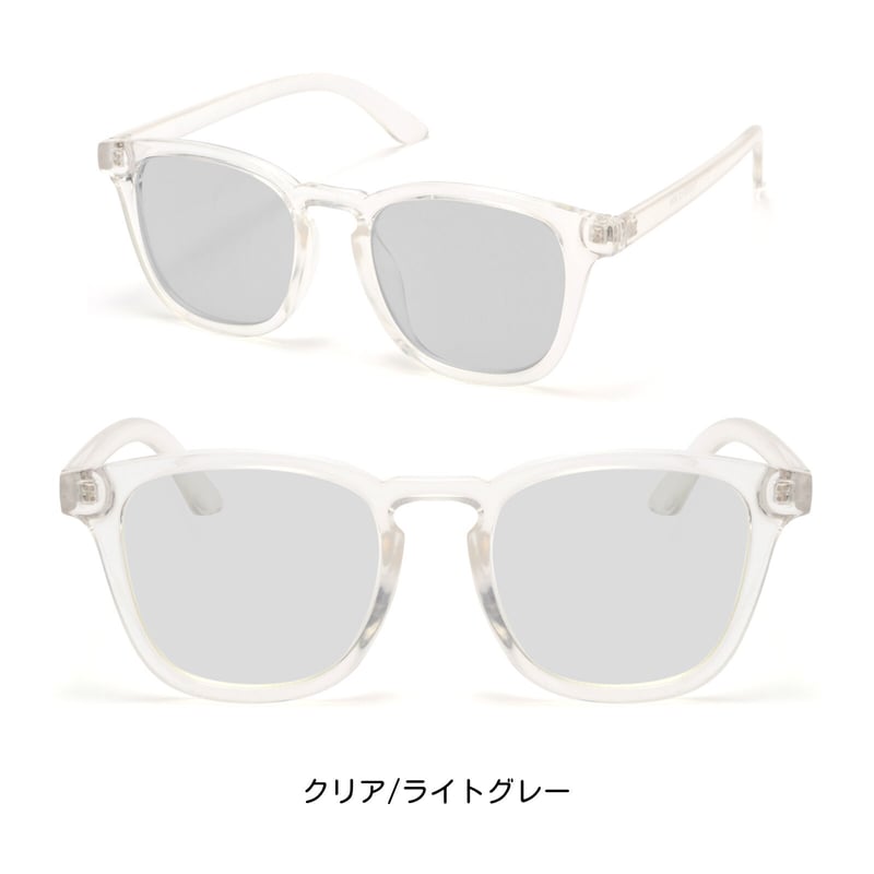 4colors】スクエアクリアフレームサングラス/UV99%cut/Ladies 4colors】スクエアクリアフレームサングラス/UV99%cut/Ladies