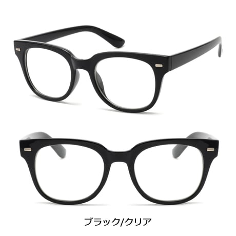 【6colors】ウェリントンクリアグラス/UV99%cut/Ladies'・Men's <No.2853>PU leather case