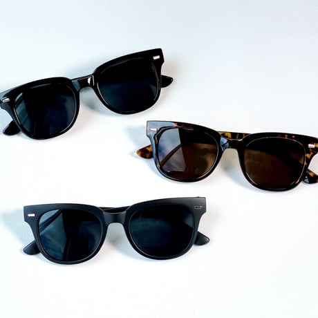【3colors】ウェリントンスモークサングラス/UV99%cut/Ladies'・Men's <No.2853>