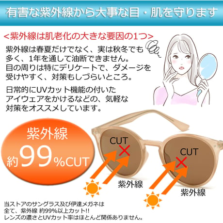 【5colors】ボストン サングラス/UV99%cut/Ladies'・Men's <No.2942>PU leather case