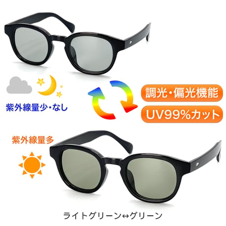 調光・偏光レンズ【4colors】ボストンサングラス/UV99%cut/Ladies'・Men's<No.2939PH>PU leather case