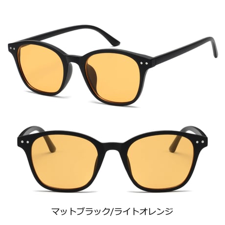 【7colors】ウェリントンフラットサングラス/UV99%cut/Ladies'・Men's  <No.2965>PU leather case