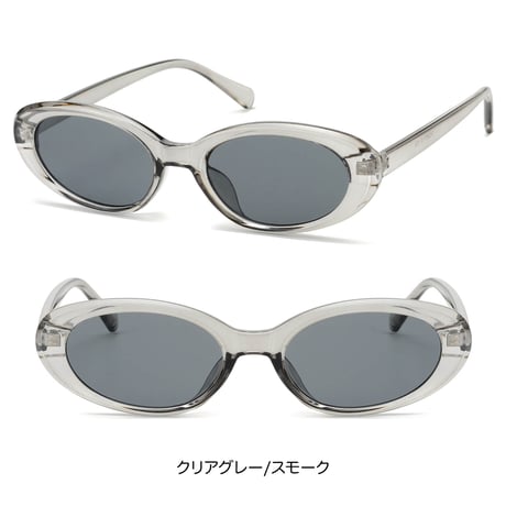 【3colors】オーバルスリムサングラス/UV99%cut/Ladies'・Men’s<No.2977>PU leather case