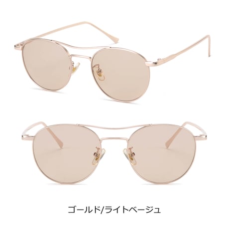 【5colors】ダブルブリッジミニボストンサングラス・メガネ/UV99%cut/Ladies'・Men's  <No.3564>PU leather case