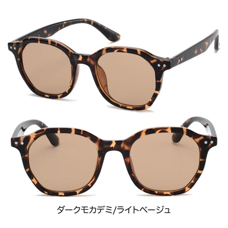 【4colors】オクタゴンフレームサングラス/UV99%cut/Ladies'・Men's <No.2957>PU leather case