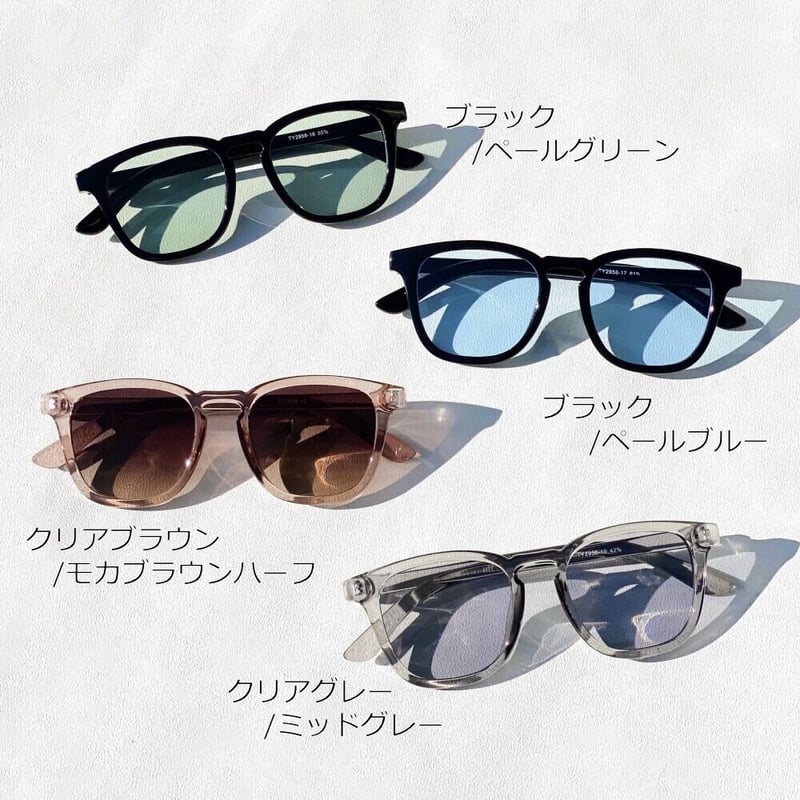 新色追加【8colors】スクエア サングラス/UV99%cut/Ladies'・Men's<