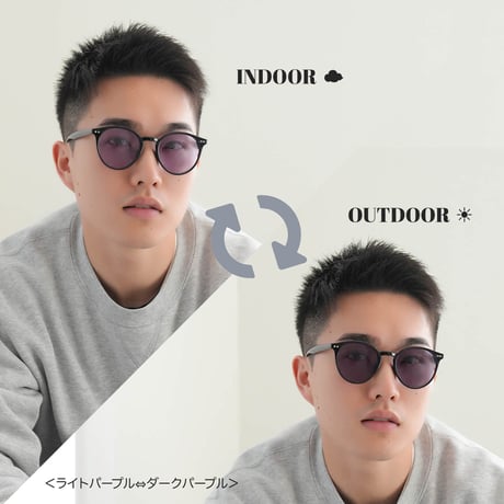 調光・偏光レンズ【4colors】ボストンサングラス/UV99%cut/Ladies'・Men's<No.2942PH>PU leather case