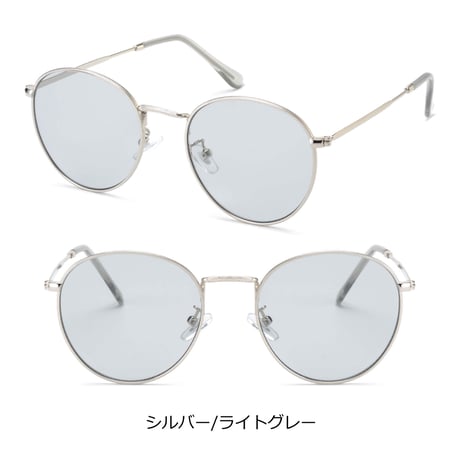 【7colors】メタルボストンサングラス/UV99%cut/Ladies'・Men's  <No.3563>PU leather case