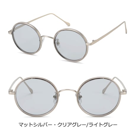 【8colors】インナーリムラウンドフレームカラーサングラス・メガネ/UV99%cut/Ladies'・Men's  <No.3567>PU leather case