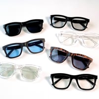 【7colors】スクエア サングラス/UV99%cut/Ladies'・Men's <No.2961>PU leather case