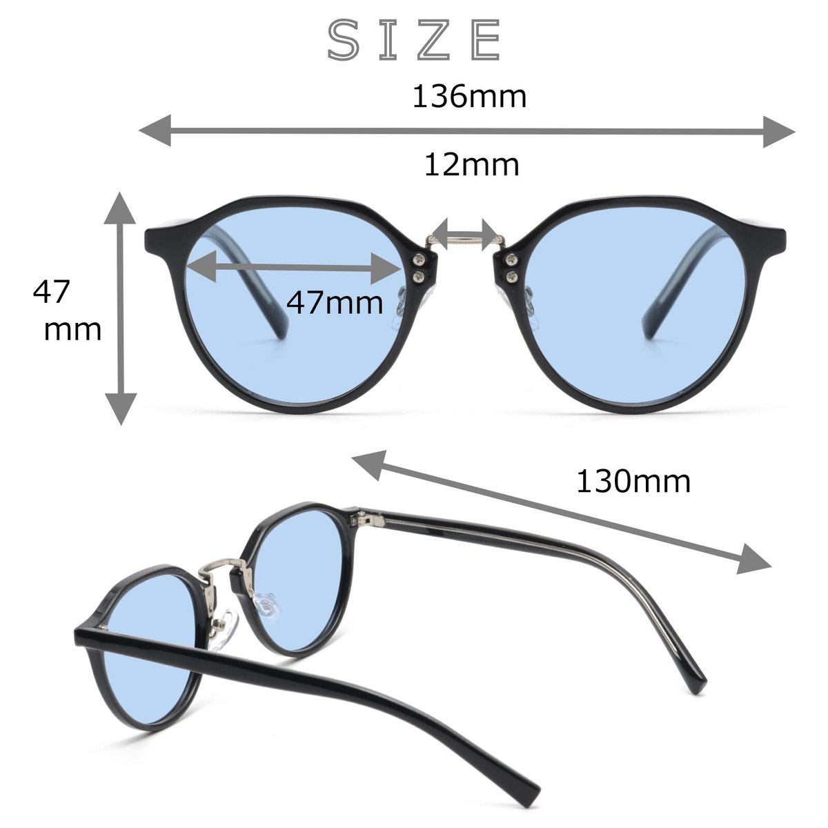 超美品の eyevan 偏光レンズ クラウンパント型 サングラス/メガネ