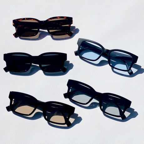 【5colors】スリムスクエアサングラス/UV99%cut/Ladies'・Men's  <No.2969>PU leather case
