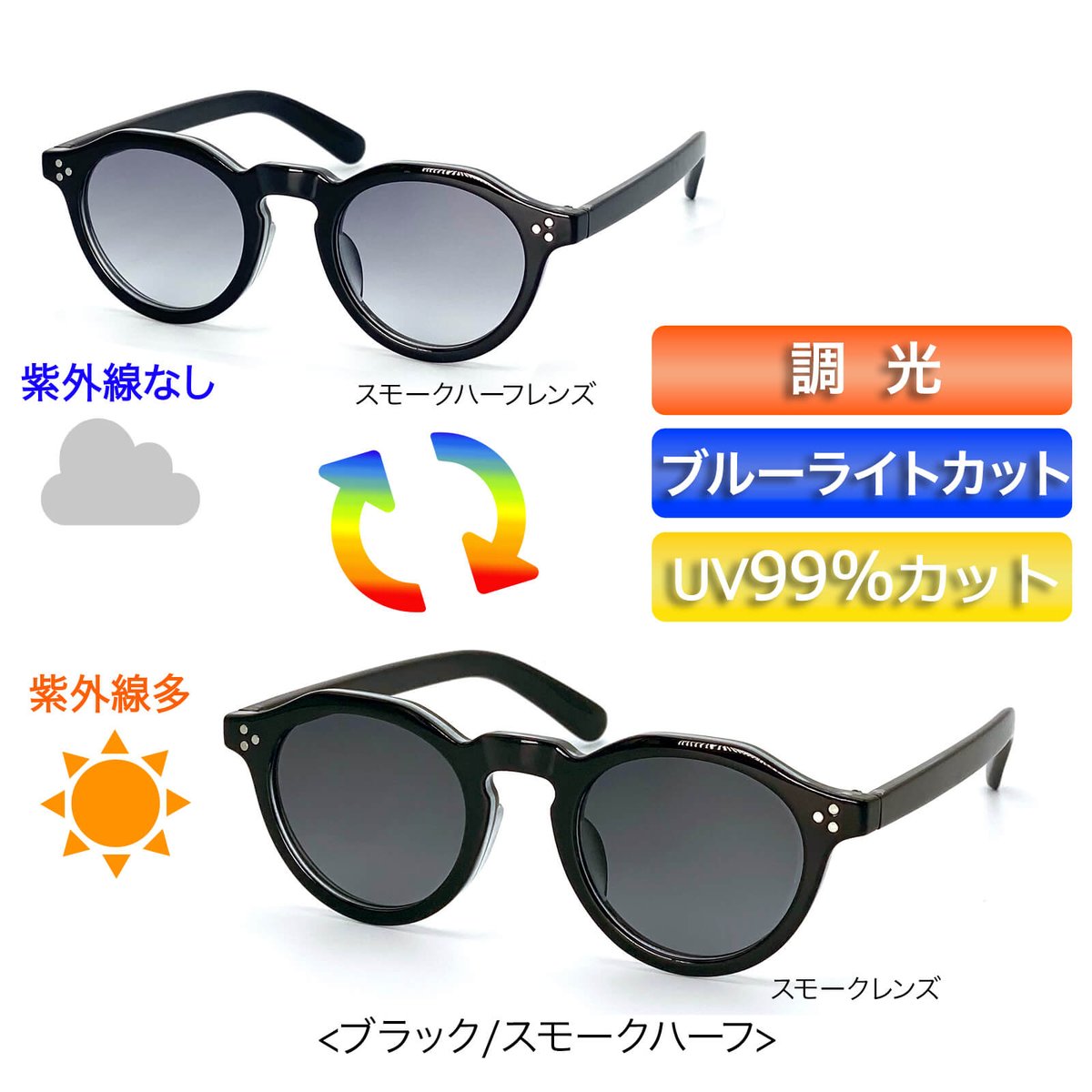調光・ブルーライトカットレンズ【4colors】クラウンパント 調光・ブルーライトカットレンズ【4colors】クラウンパント