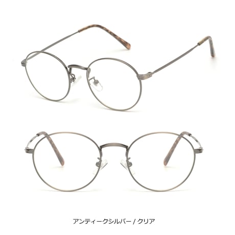 【4colors】オーバルメタル グラス/UV99%cut/Ladies'・Men's <No.3547>PU leather case