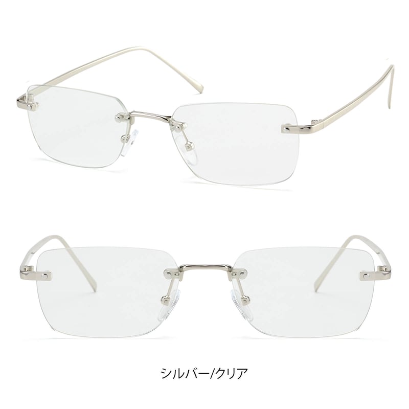 【VERSACE】リムレス◇丸メガネ 2colors】リムレススクエアメタルメガネ/UV99%cut/Ladies