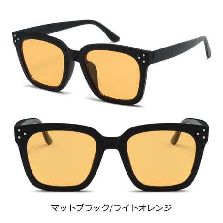 【7colors】ワイドスクエアサングラス/UV99%cut/Ladies'・Men's  <No.2964>PU leather case
