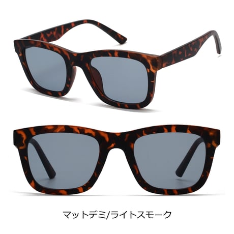 【7colors】スクエア サングラス/UV99%cut/Ladies'・Men's <No.2961>PU leather case
