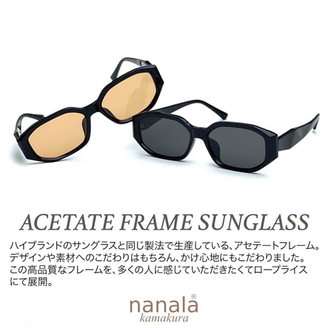 【3colors】<High Grade Series>アセテートフレーム ワイドスクエアサングラス<No.8503>PU leather case