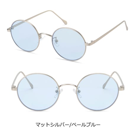 【7colors】メタルラウンドフレームカラーサングラス・メガネ/UV99%cut/Ladies'・Men's  <No.3566>PU leather case