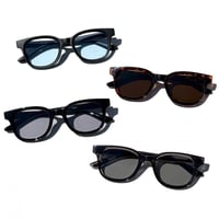 【5colors】ウェリントンカットリムサングラス/UV99%cut/Ladies'・Men’s<No.2978>PU leather case