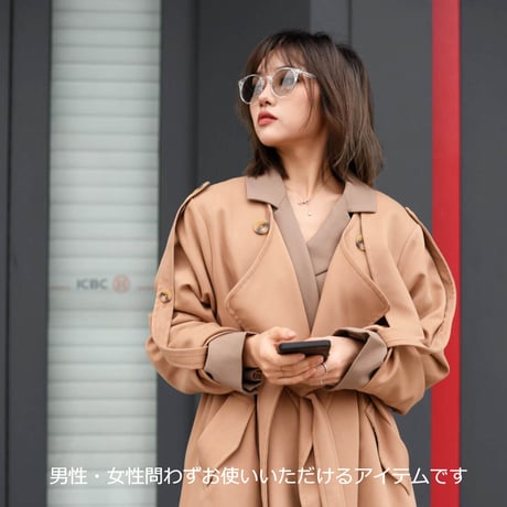 【5colors】ボストンクリアフレーム サングラス/UV99%cut/Ladies'・Men's<No.2942>PU leather case