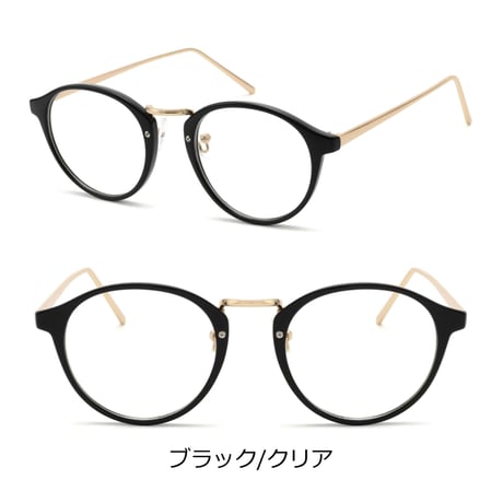 【3colors】ボストンコンビフレームメガネ/UV99%cut/Ladies'・Men's <No.2898>