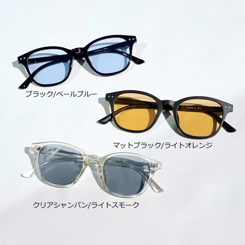 7colors】ウェリントンフラットサングラス/UV99%cut/Ladies'・Men's