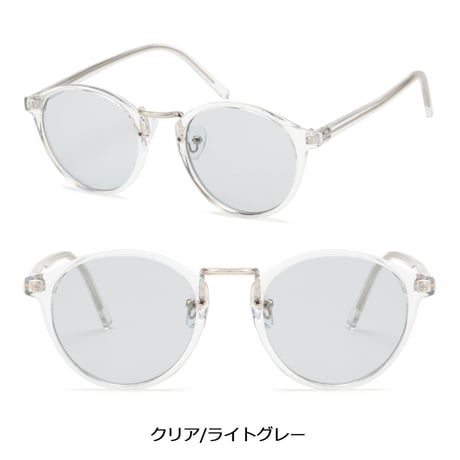 新色追加【9colors】ボストン クリアフレームサングラス /UV99%cut/Ladies'・Men's<No.2940>PU leather case