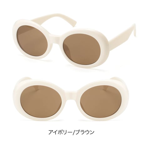 【5colors】オーバルサングラス/UV99%cut/Ladies'・Men's  <No.2975>PU leather case