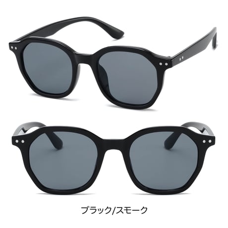 【4colors】オクタゴンフレームサングラス/UV99%cut/Ladies'・Men's <No.2957>PU leather case