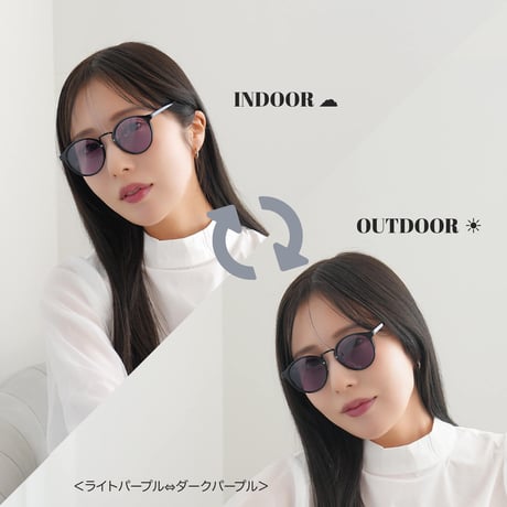 調光・偏光レンズ【5colors】ボストンサングラス/UV99%cut/Ladies'・Men's<No.2854PH>PU leather case