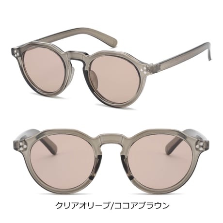 【8colorsクラウンパントフレームサングラス/UV99%cut/Ladies'・Men's  <No.2973>PU leather case