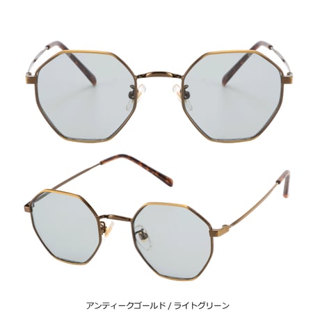 【7colors】オクタゴメタルフレームサングラス/UV99%cut/Ladies'・Men's<No.3551>PU leather case