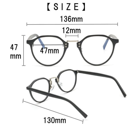 【4colors】PC GLASS ボストン/ブルーライトカット/Ladies'・Men's <No.2953BL>
