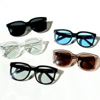 【7colors】スクエア ワイドフレームサングラス/UV99%cut/Ladies'・Men's<No.2963>PU leather case